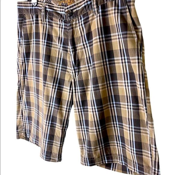 Men’s Flat Front Plaid Shorts by Blue Size 34 - Picture 2 of 10